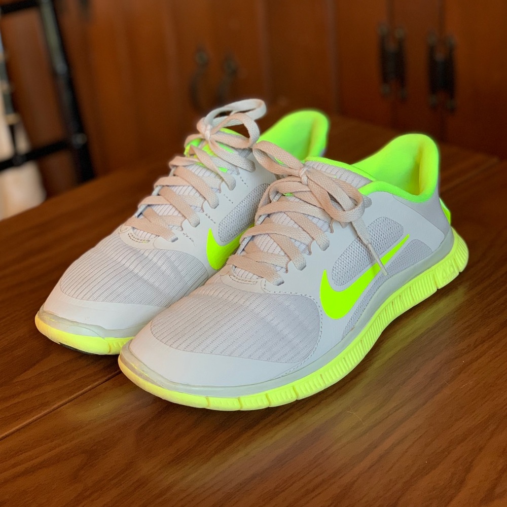 Grey & Lime Green Nike Tennis Shoes
